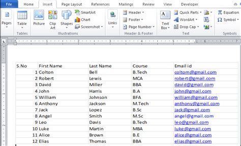 How To Insert An Excel Spreadsheet Into A Word Document Javatpoint