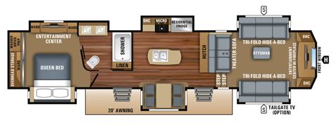 Depending on the level of luxury and the class of motorhome, a vehicle can cost anywhere from $10,000 to $200,000. 2018 North Point 381FLWS Floorplan | Rv floor plans, Floor plans, Luxury fifth wheel