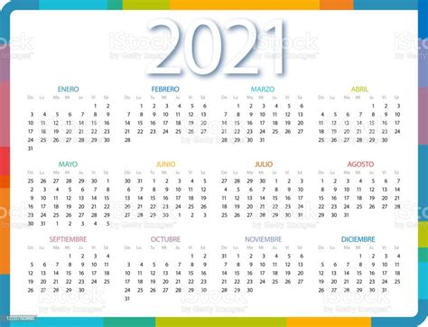 Calendario 2021 Plantilla De Calendario Para Imprimir