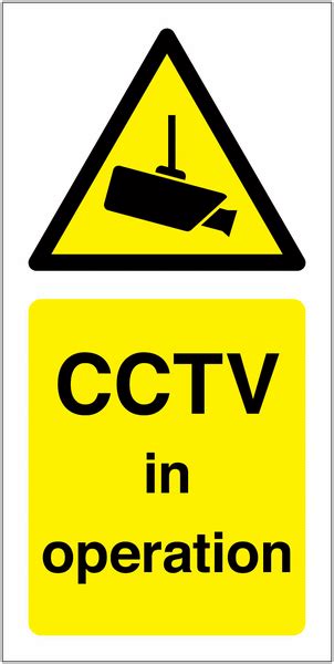 Cctv In Operation Vinyl Safety Labels On A Roll Seton