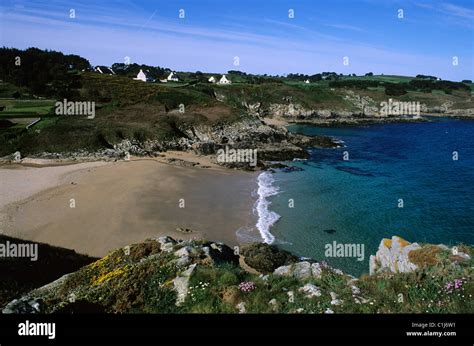 France Finistere Cap Sizun Cape Pors Peron Beach Stock Photo Alamy