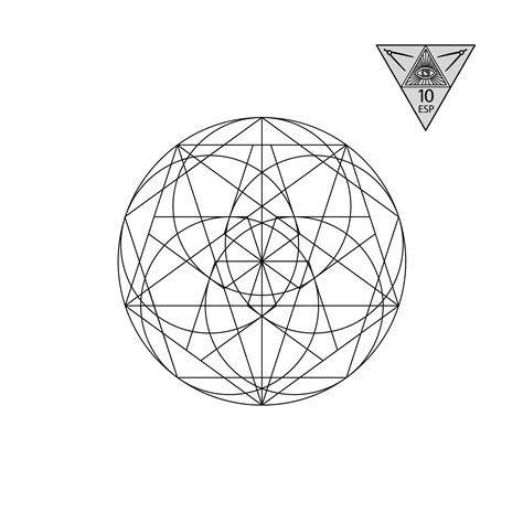 Premium Vector Sacred Geometry Vector Illustration Isolated On White