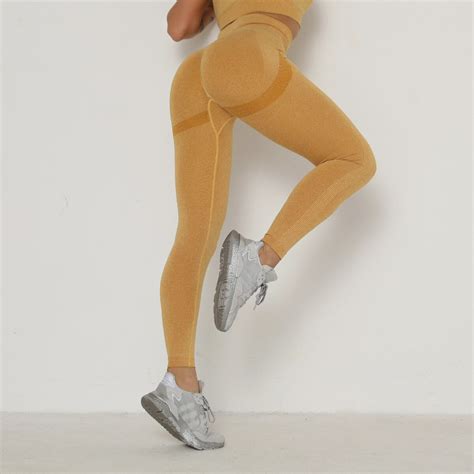 Ruuhee Seamless Legging Yoga Pants Sports Clothing Solid High Waist
