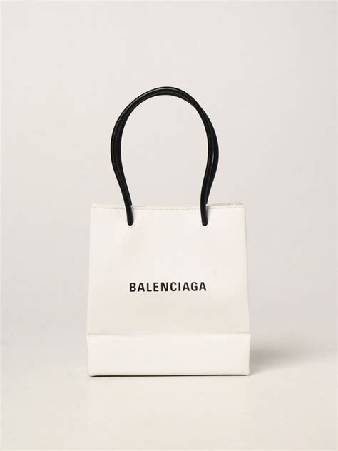 Balenciaga Xxs Tote Shopping Bag In Leather White Balenciaga Mini Bag 597858 0ai2n Online