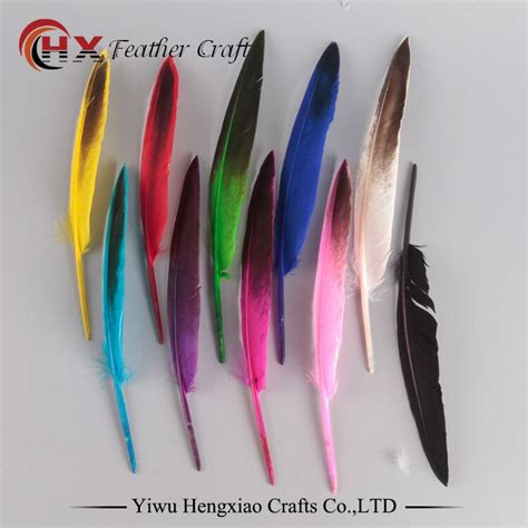50pcslot 15 20cm Mallard Duck Wing Feathers Quill Dye Natural Wild