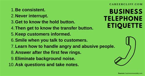 15 Business Telephone Etiquette Rules For Great Companies Career Cliff