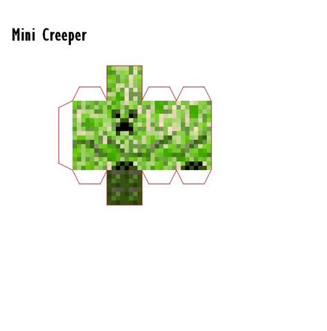 Papercraft Mini Babby Creeper Minecraft Printables Minecraft Crafts Images And Photos Finder