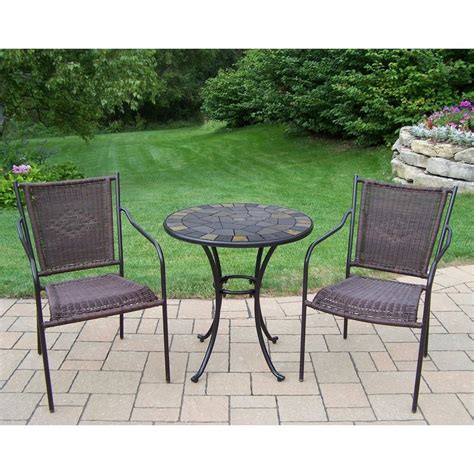 Shop Oakland Living Stone Art 3 Piece Stone Bistro Patio Dining Set At