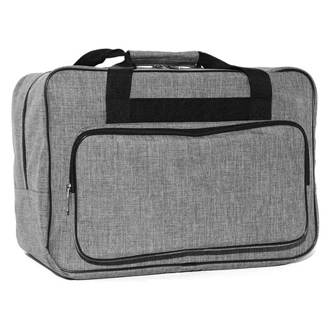 Gray Sewing Machine Carrying Case Universal Tote Travel Bag Compatible With Most Standard