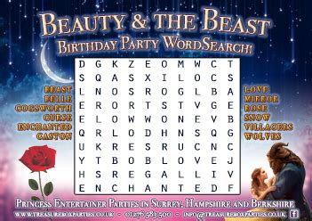 This puzzle has smaller pieces than the standard size. Free Beauty and the Beast Downloads - Printable Party ...