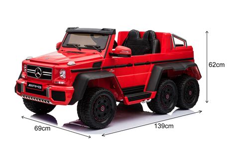 Electric Ride On Toy Car Mercedes Benz G63 6x6 Mp3 Player Wheel