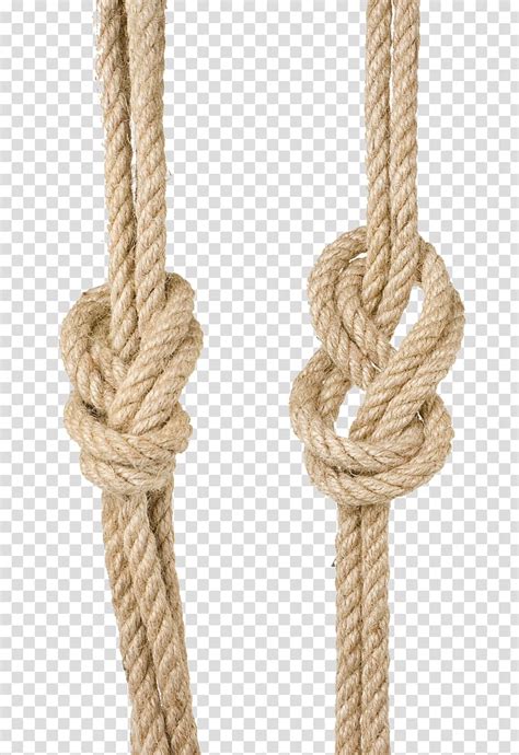 Two Brown Twisted Ropes Knot Ship Rope Sailor Two Rope Transparent
