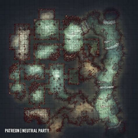 Flooded Dungeon Battlemaps Fantasy City Map Dnd World Map Dungeon Maps