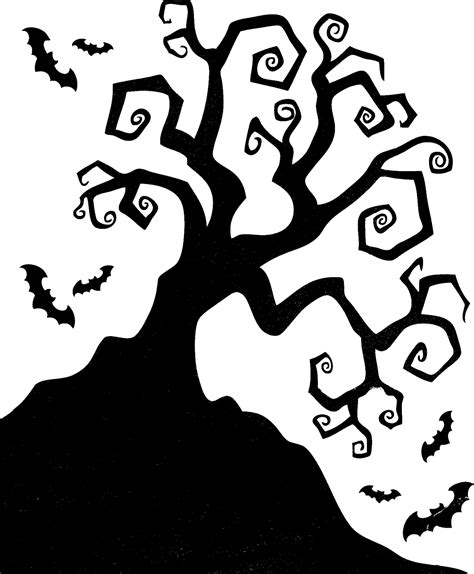 Spooky Halloween Tree Silhouette At Getdrawings Free Download