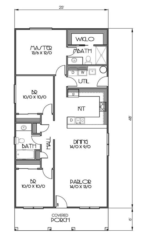 1200 Square Feet 2 Bedrooms 1 Batrooms On 1 Levels House Plan 737