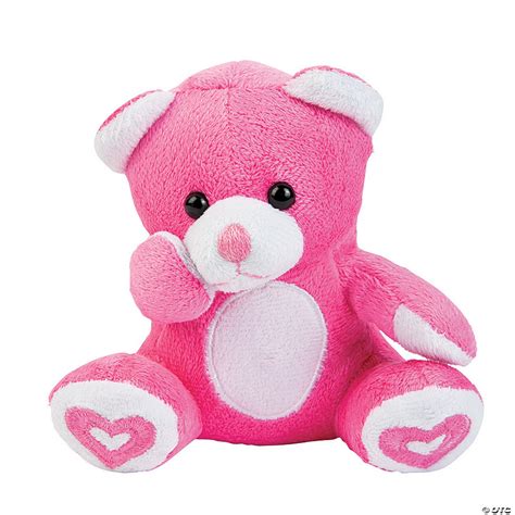 Valentine Stuffed Bears With Embroidered Hearts 12 Pc Discontinued