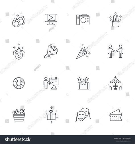 Event Icons Set Event Pack Symbol Stock Vector Royalty Free