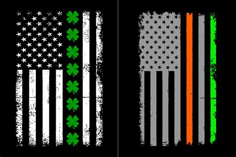 St Patrick S Day Irish American Flag Graphic By Teestore · Creative Fabrica