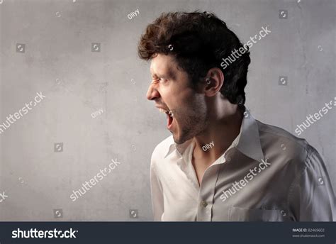Angry Man Screaming Stock Photo 82469602 Shutterstock