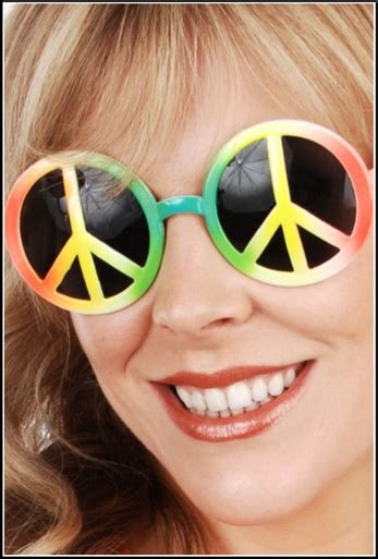 60s Peace Sign Glasses