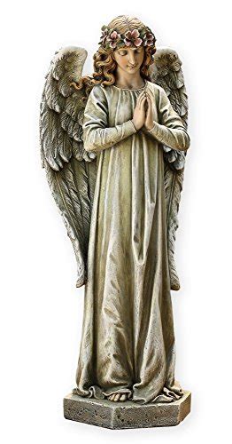 Napco Standing Praying Angel On Pedestal 8 X 20 Inch Resin Decorative