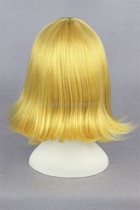 Japan Cosplay Wig Blonde Short 40cm Anime Vocaloid Lin Synthetic