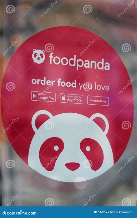 Close Up Of A Foodpanda Sticker On A Glass Window Editorial Photo