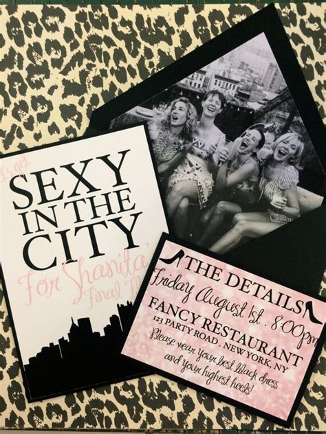 Custom Sex In The City Themed Invitation