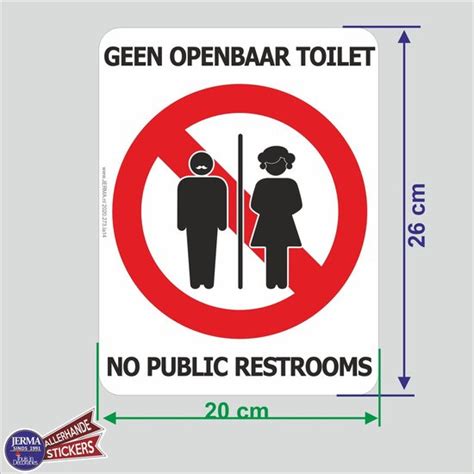 Geen Openbaar Toilet Sticker No Restrooms Transfer Bol Com