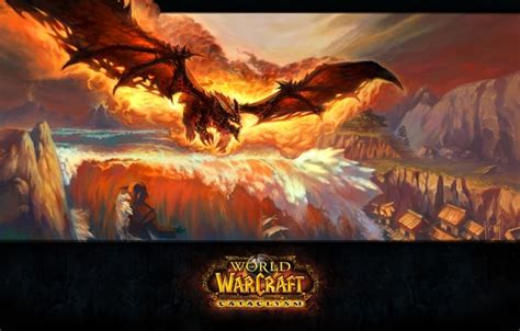 Wallpaper Flame Dragon Wow Blizzard Deathwing World Of Warcraft