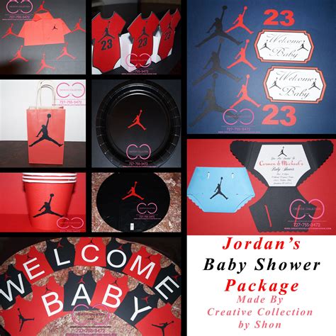 Jumpman Jordan Inspired Baby Shower Package Michael Jordan Jumpman