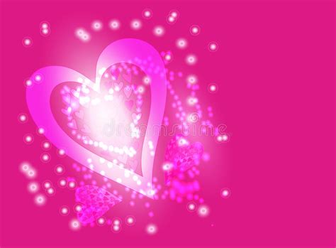 Pink Blurred Light Background With Bokeh Effect Stock