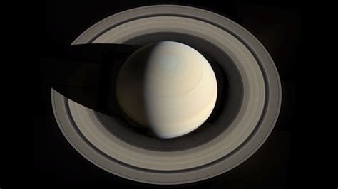 On October 10th 2013 Cassini Captures A Rare Overhead View Of Saturn