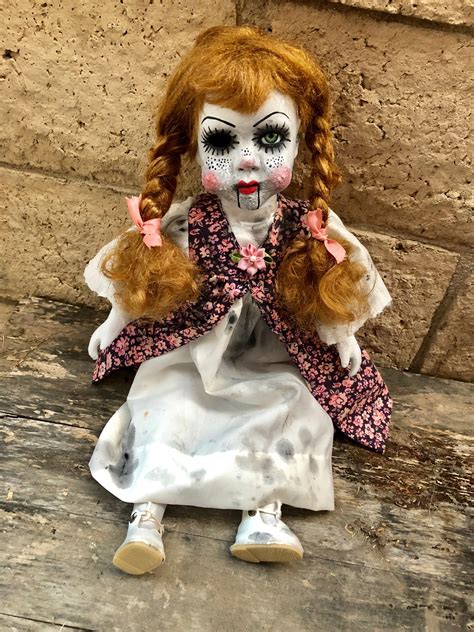 Ooak Annabelle W The Pox Creepy Horror Doll Art By Christie Creepydolls