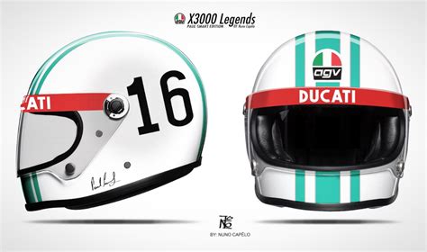 Ducati Paul Smart Helmet Retro Helmet Cafe Racer Style Vintage Helmet