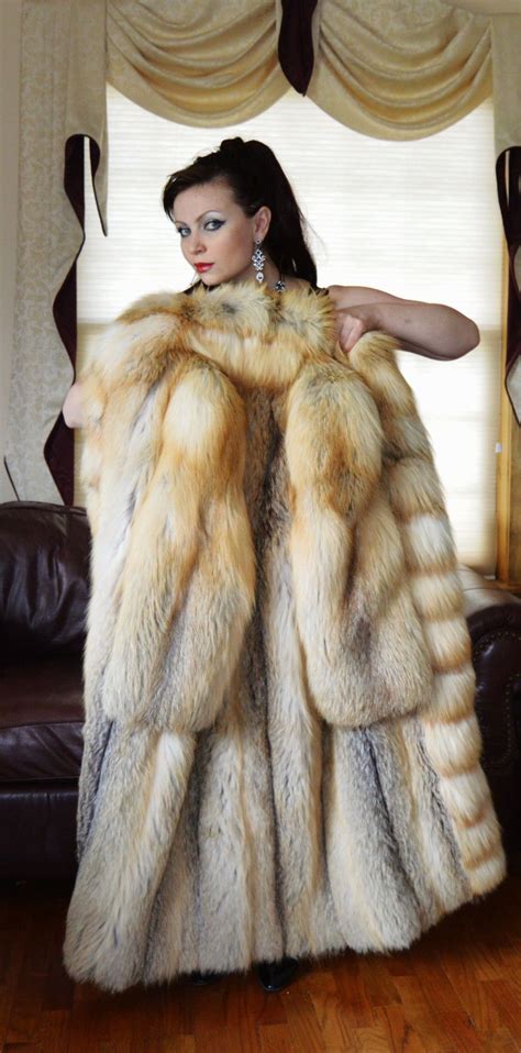 Golden Fox Fur Coat Fox Fur Coat Fur Coats Women Fur Coat