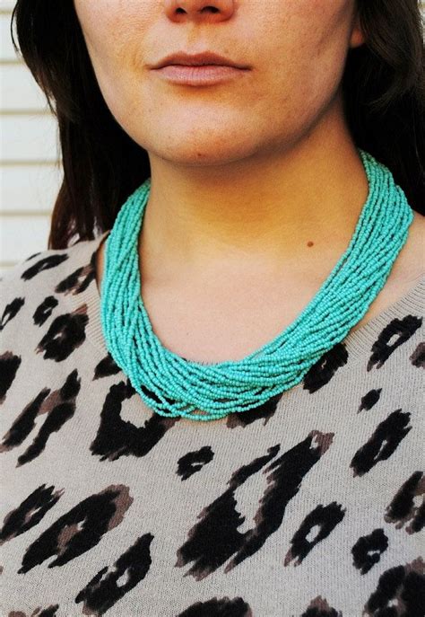 Turquoise Statement Necklace Made To Order Turquoise Etsy