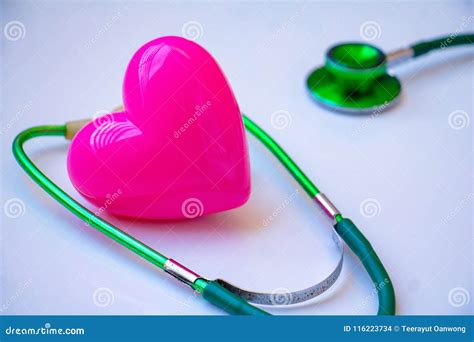 Stethoscope And Pink Heart Stock Photo Image Of Good Doctor 116223734