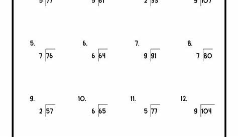 12 Best Images of Fourth Grade Worksheets Division With Remainder