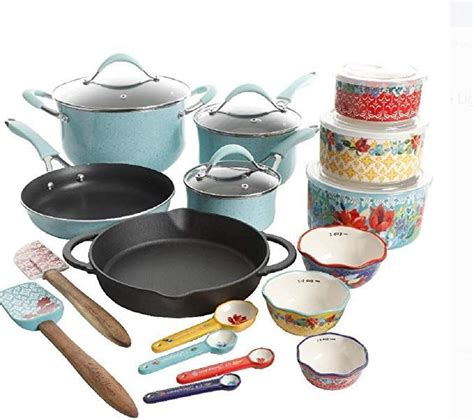 The Pioneer Woman Speckled Cookware 24 Pc Cookware Pots