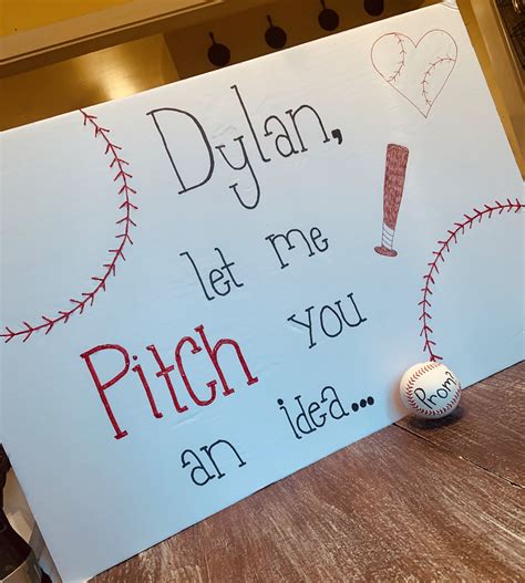 Promposal For Him Cute Baseball Theme Cute Homecoming Proposals Cute Prom Proposals