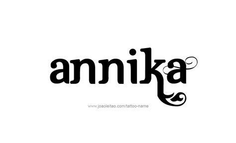 Annika Name Tattoo Designs