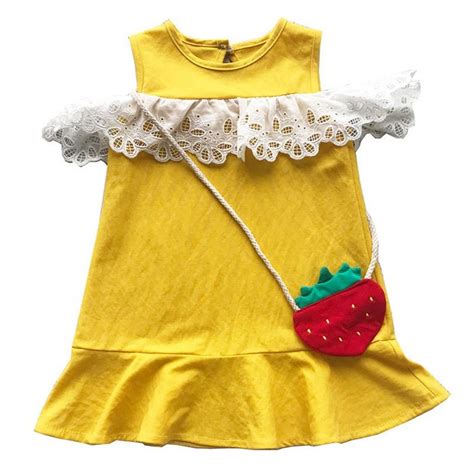 Dfxd Kids Dresses For Girls 2018 Korean Baby Sleeveless Lace Stitching