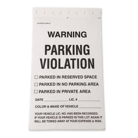 Parking Violation Sticker
