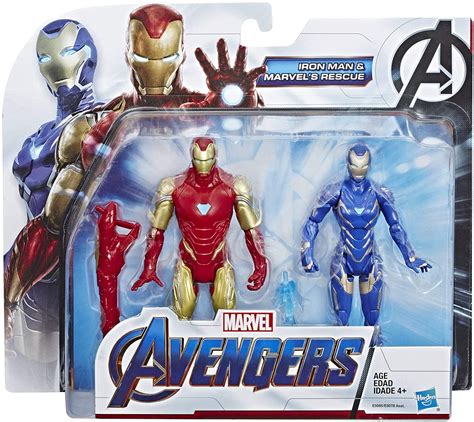 Marvel Avengers 6 Inch Action Figure Team Pack Iron Man And Rescue Ebay