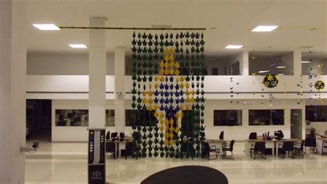 Lina Origami Decoração Toda Em Origami Para Copa Do Mundo Brasil 2014