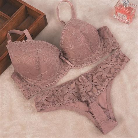 artdewred bc thong bra set push up lace women underwear panty set set out g string bra brief