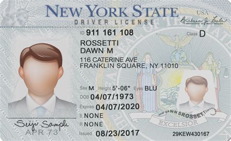 New York Drivers License Editable Psd Premium Template