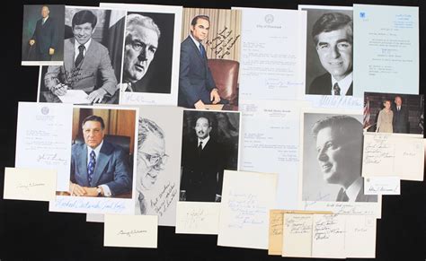 Lot Detail 1970s 80s Politicians Signed Index Cards Postcards