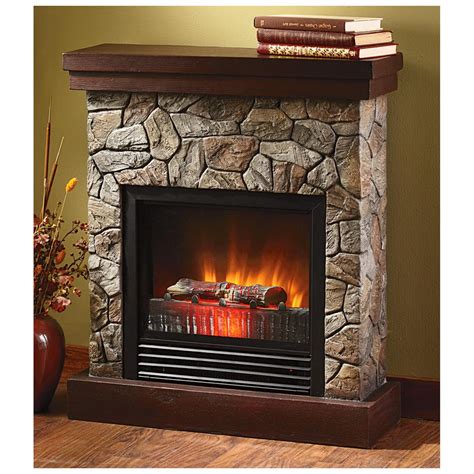 Stone Electric Fireplace For Modern Rustic Home Designs Homesfeed